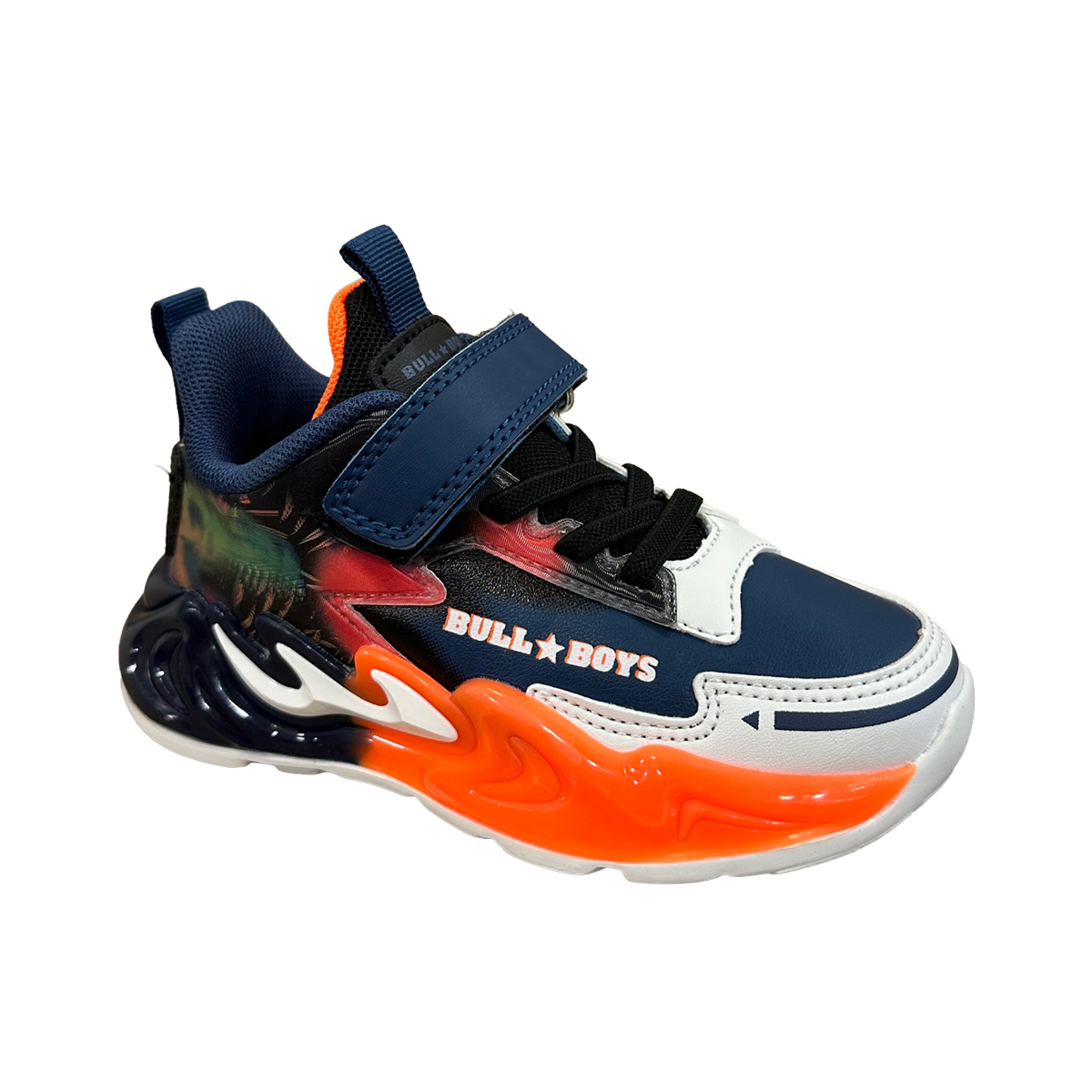 Bull Boys Παιδικά Sneakers Δεινόσαυροι με φωτάκια DNAL5266-BL01 - Image 2