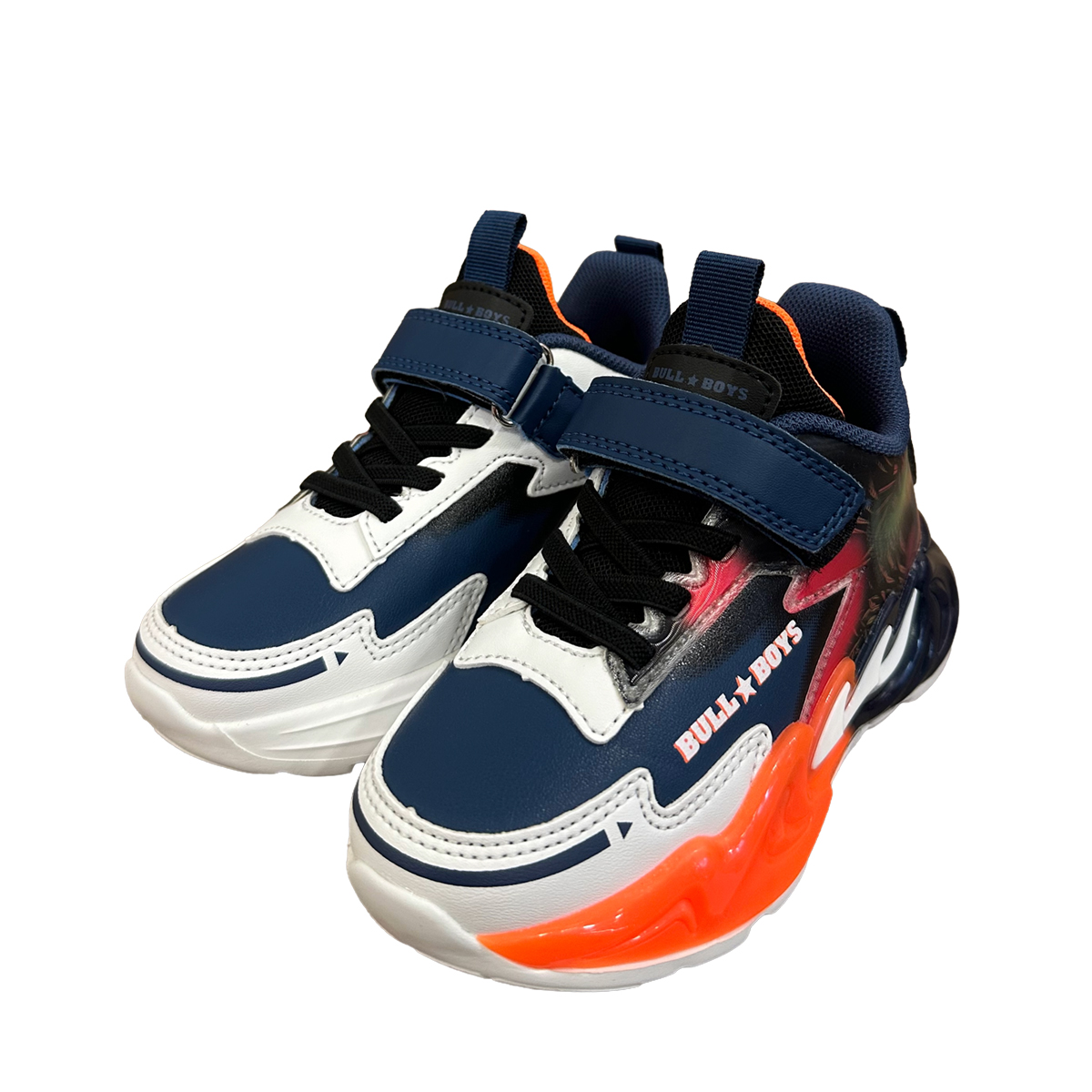 Bull Boys Παιδικά Sneakers Δεινόσαυροι με φωτάκια DNAL5266-BL01 - Image 3